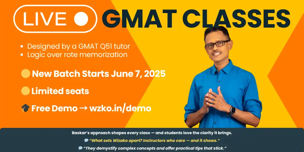 GMAT Live Online Class June 7 2025