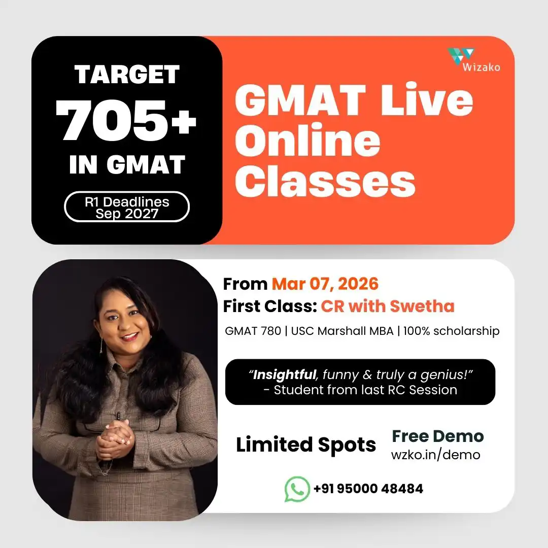 GMAT Live Online Classes March 7th batch
