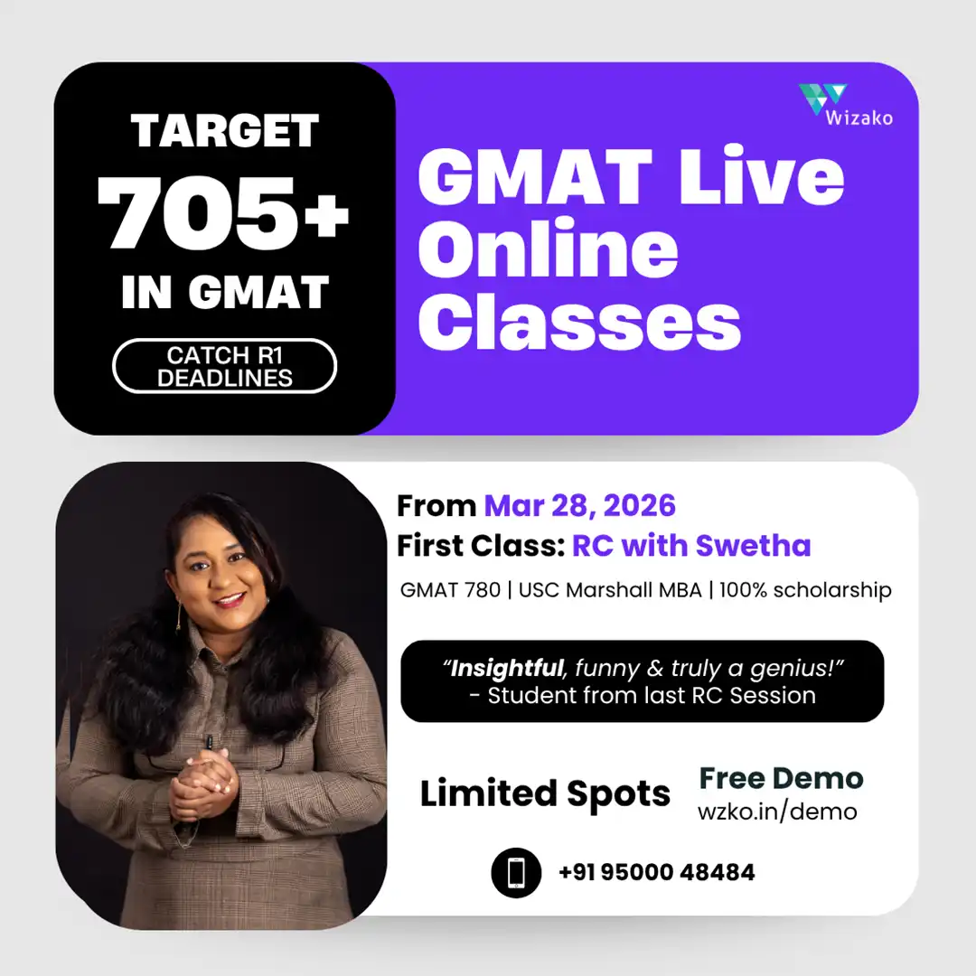 GMAT Live Online Classes March 28th batch