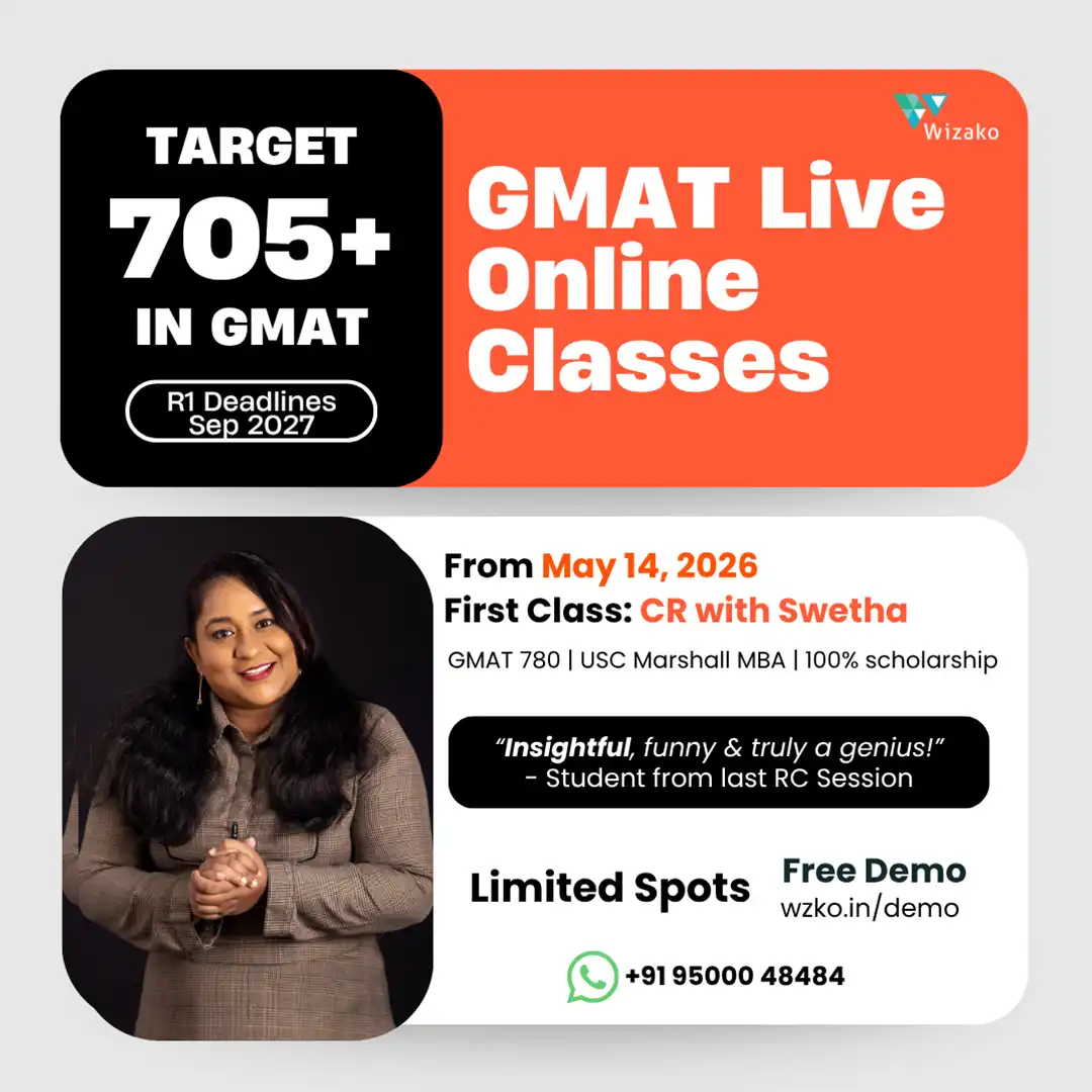 GMAT Live Online Classes May 14th batch